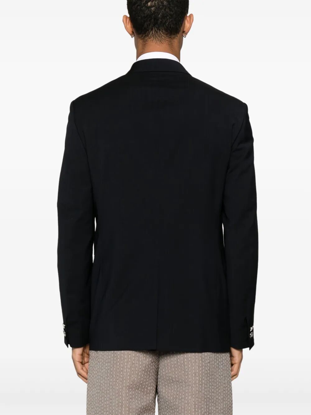 Fendi Men Straight-Cut Double Breasted Wool Jacket by Luosophy