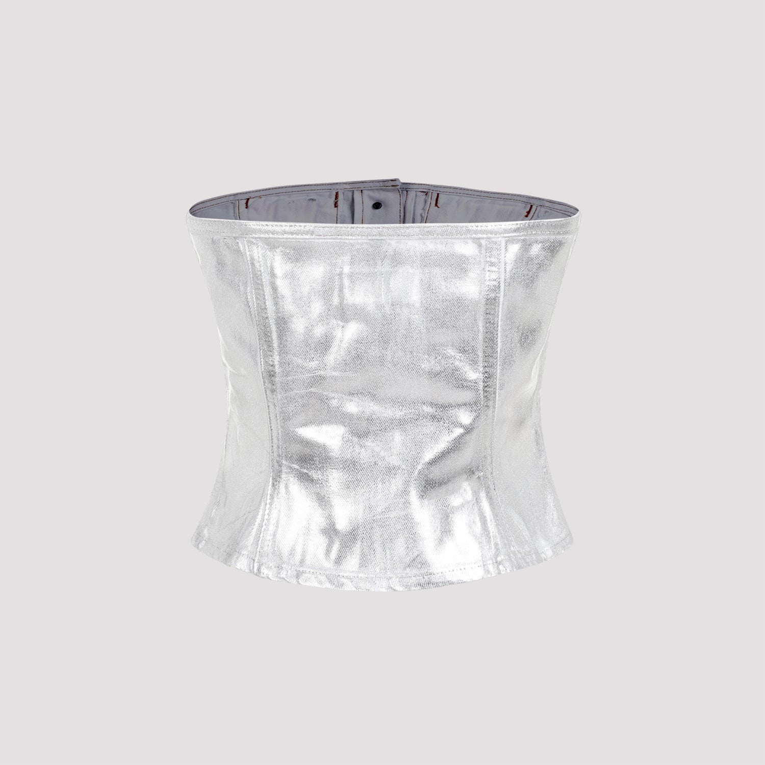 Ganni Foil Corsage Denim Top Women DestGlow