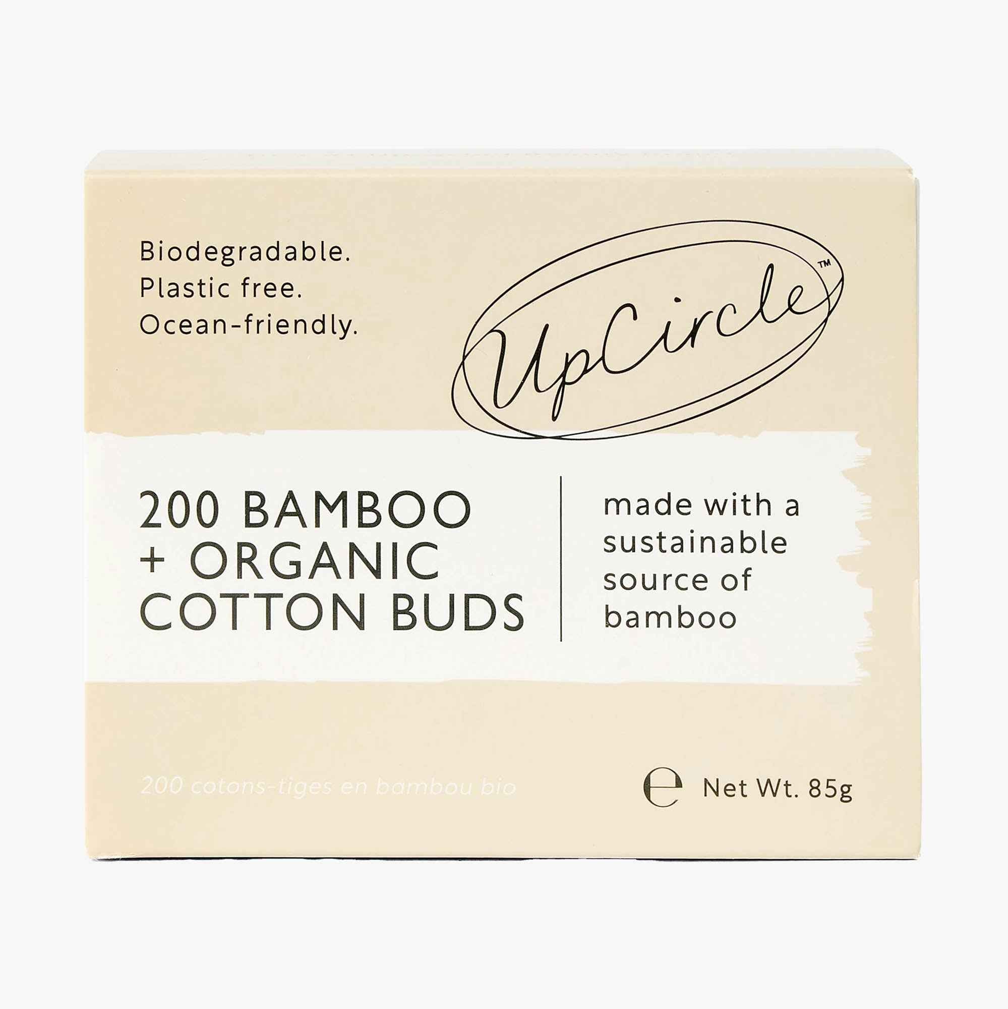Organic Bamboo Cotton Buds - 200 Pieces by UpCircle