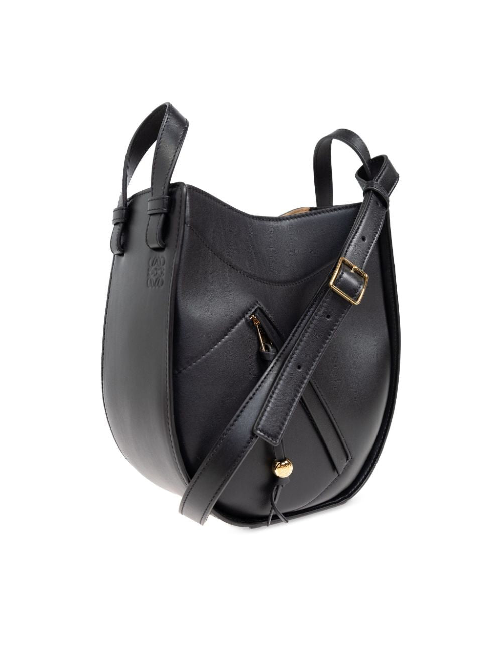 Loewe Women Hammock Slice Bag In Shiny Calfskin
