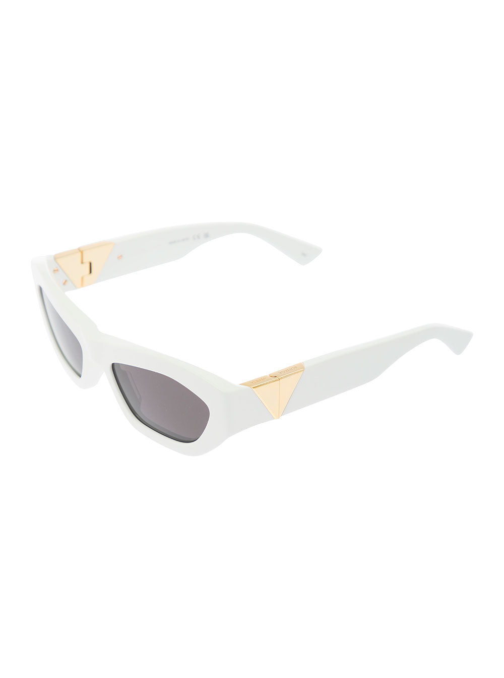 Bottega Veneta Women White Sunglasses In Recycled Acetate Woman by Luosophy