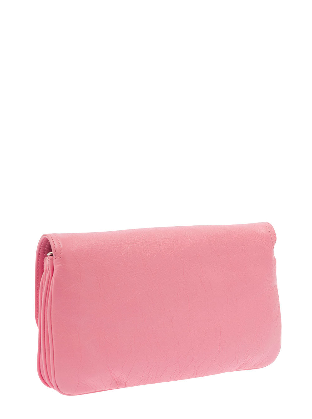 Balenciaga Women Pink Crossbody Bag With Palladium-Tone Bb Logo In Leather Woman by Luosophy