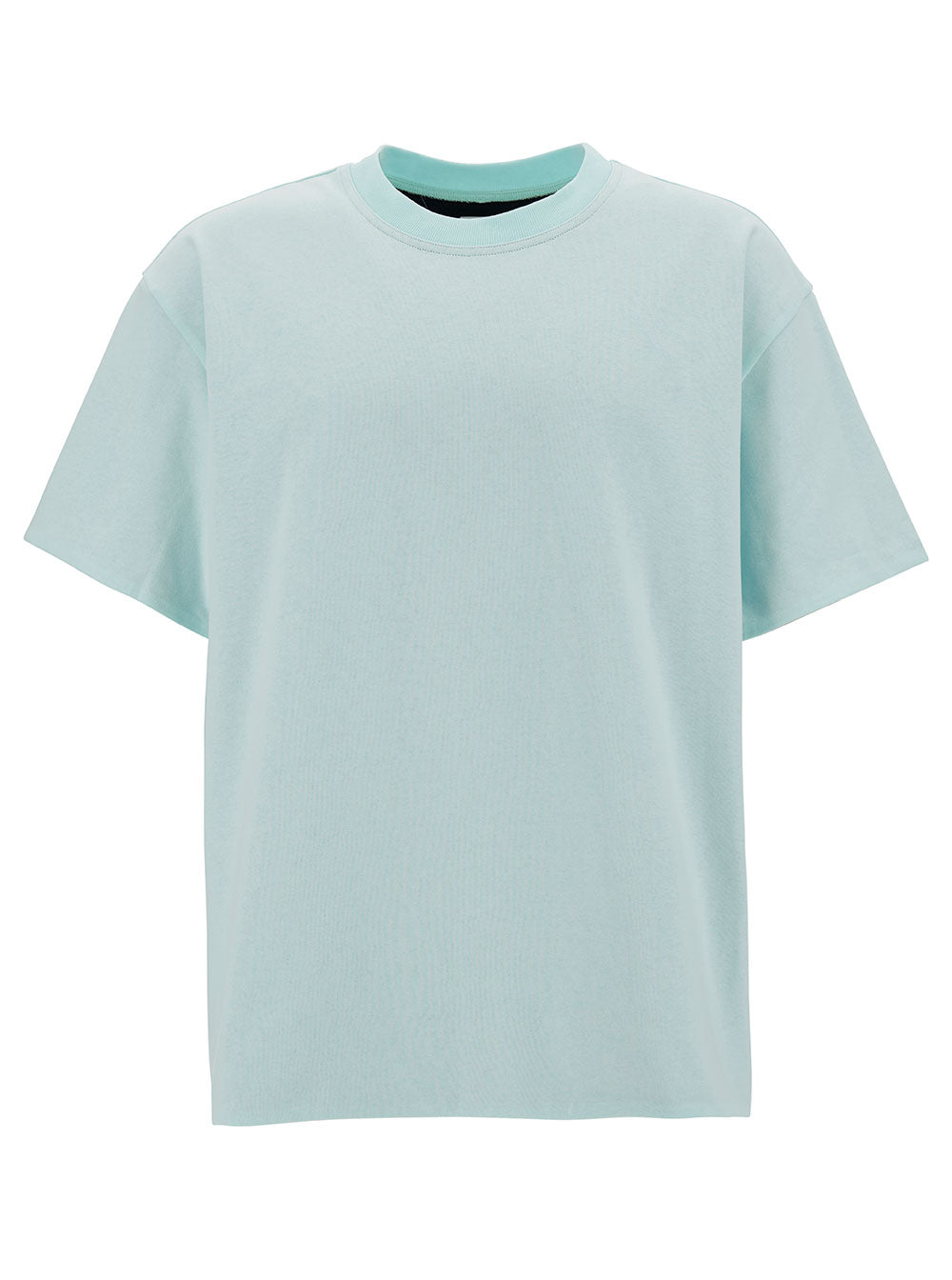 Bottega Veneta Men Light Blue Double Layer T-Shirt In Cotton Man by Luosophy