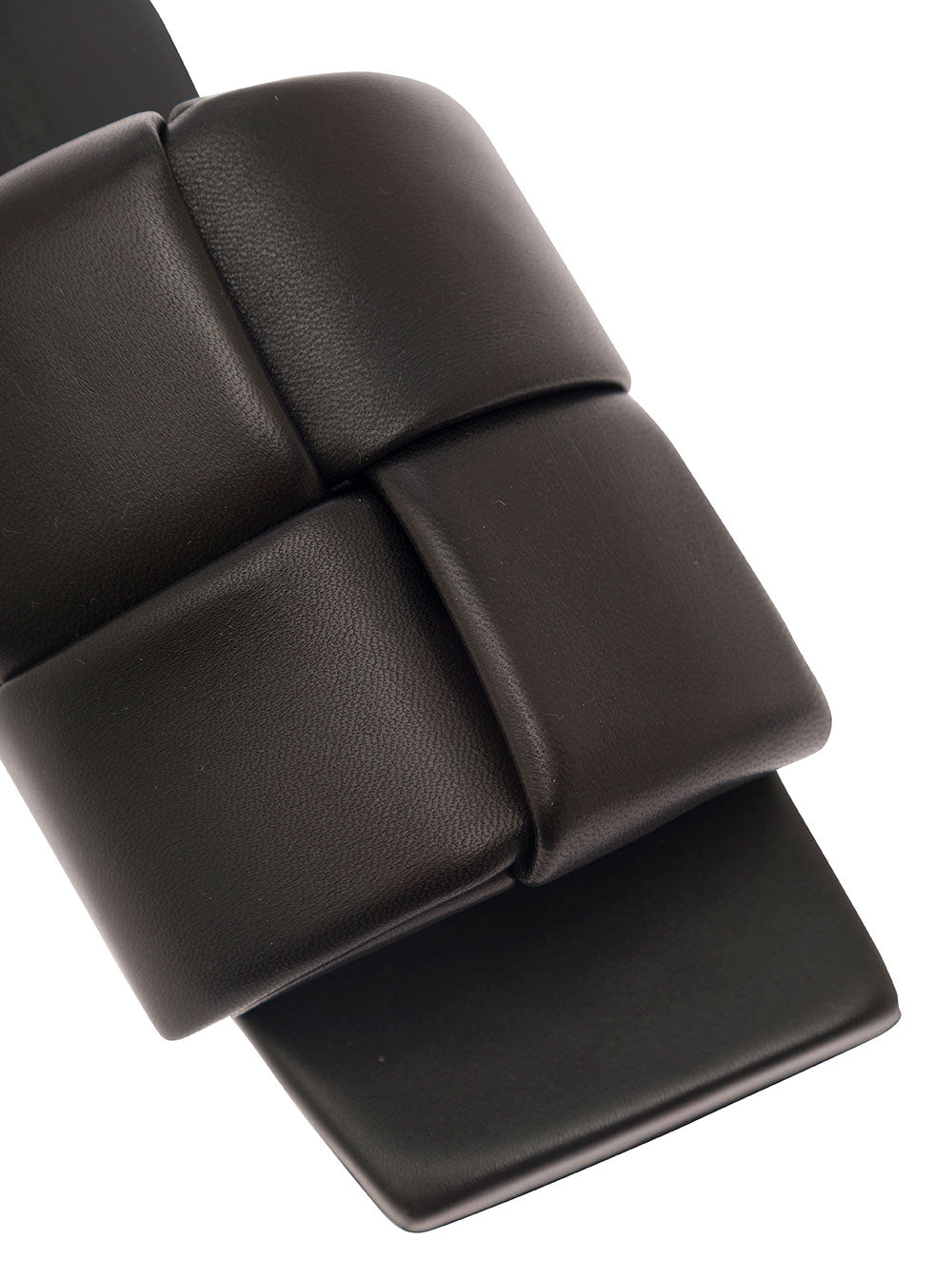 Bottega Veneta Women Black Flat Mules With Padded Intreccio Band In Leather Woman DestGlow