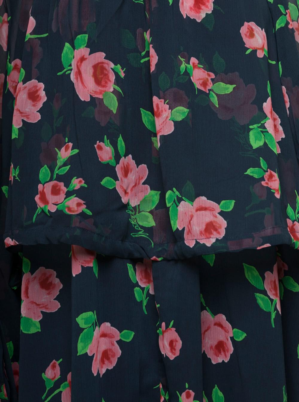 Rotate women maxi multicolor dress with all-over roses print in chiffo — product image 3