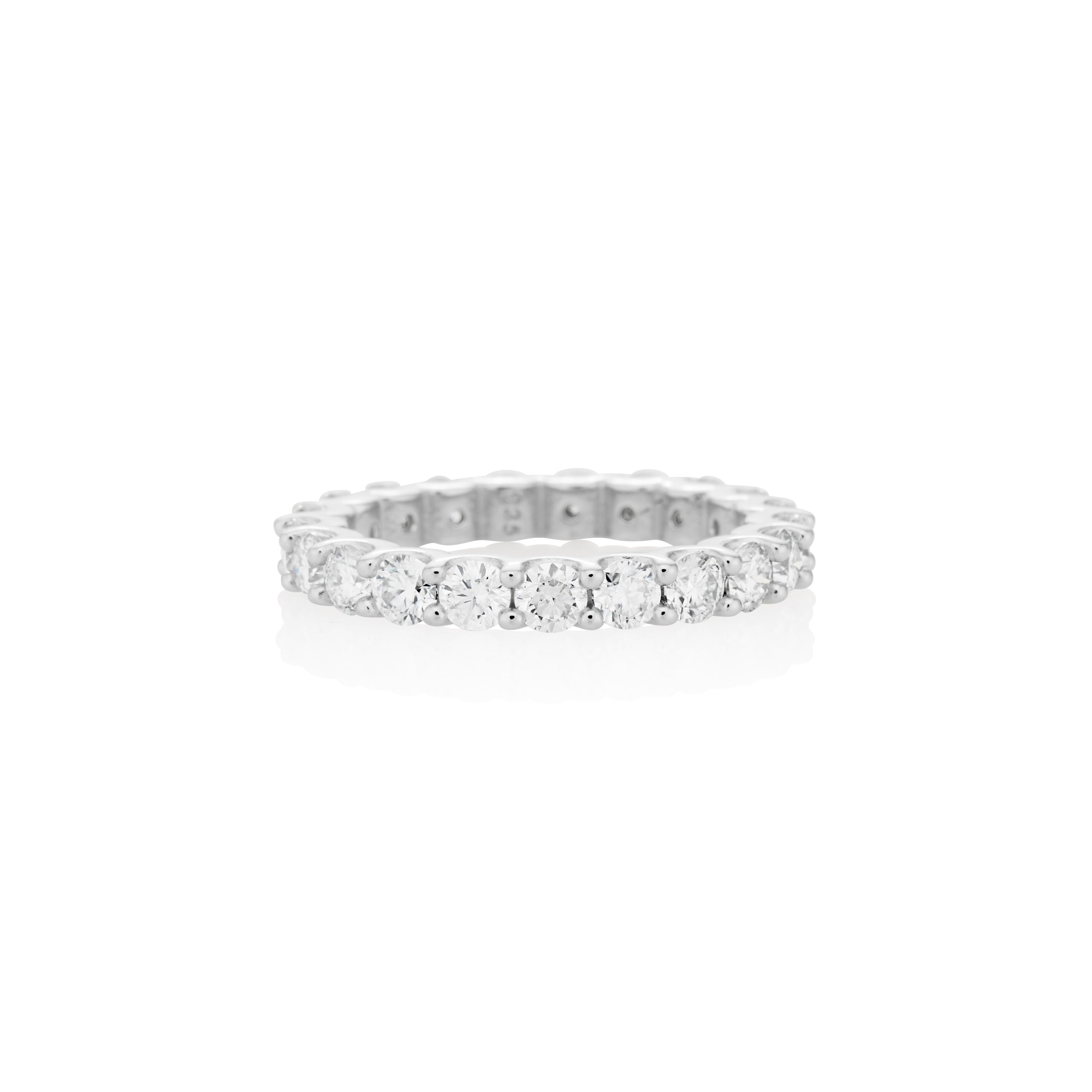 3mm Moissanite Eternity Ring in 925 Sterling Silver - DestGlow