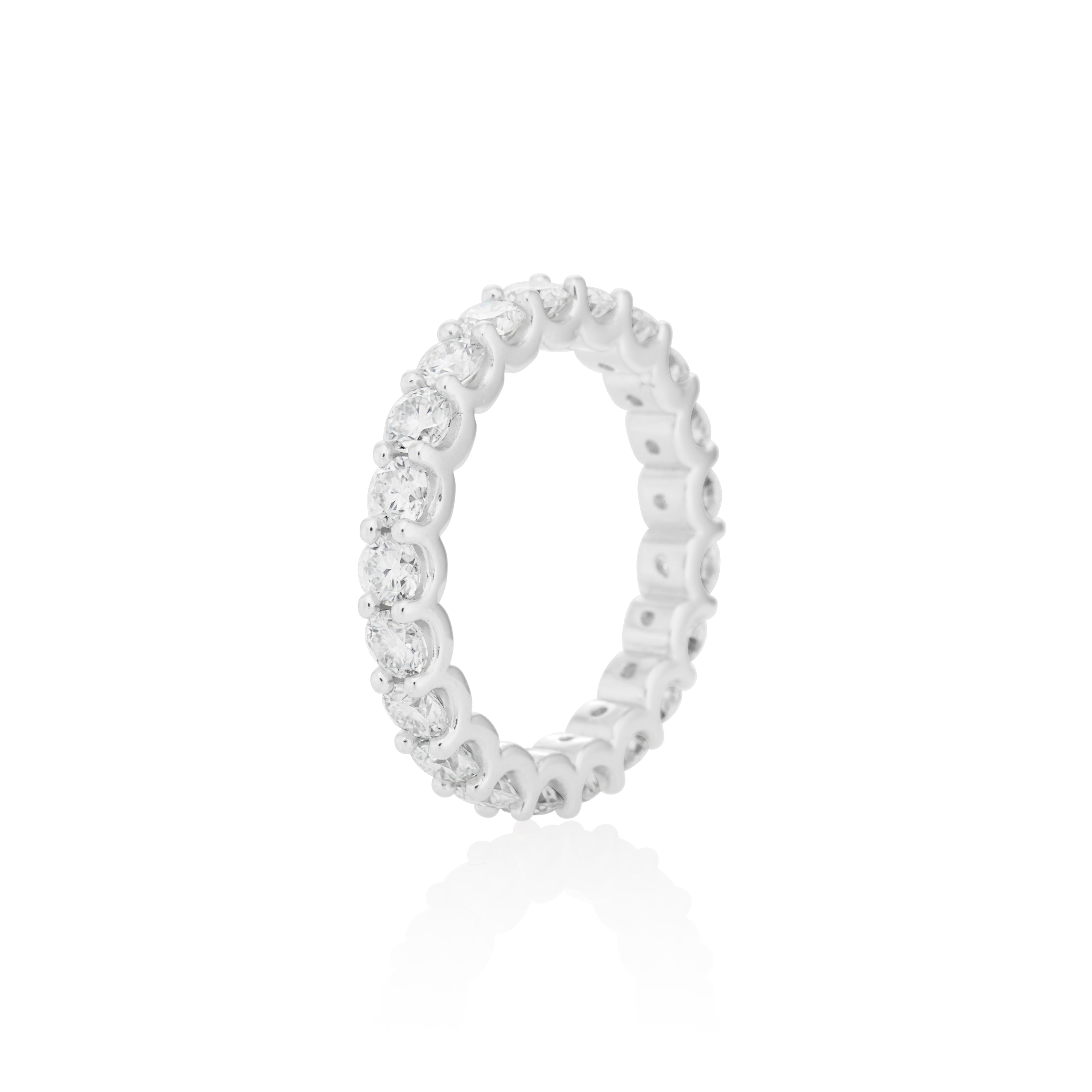 3mm Moissanite Eternity Ring in 925 Sterling Silver by Jayco Jewelry