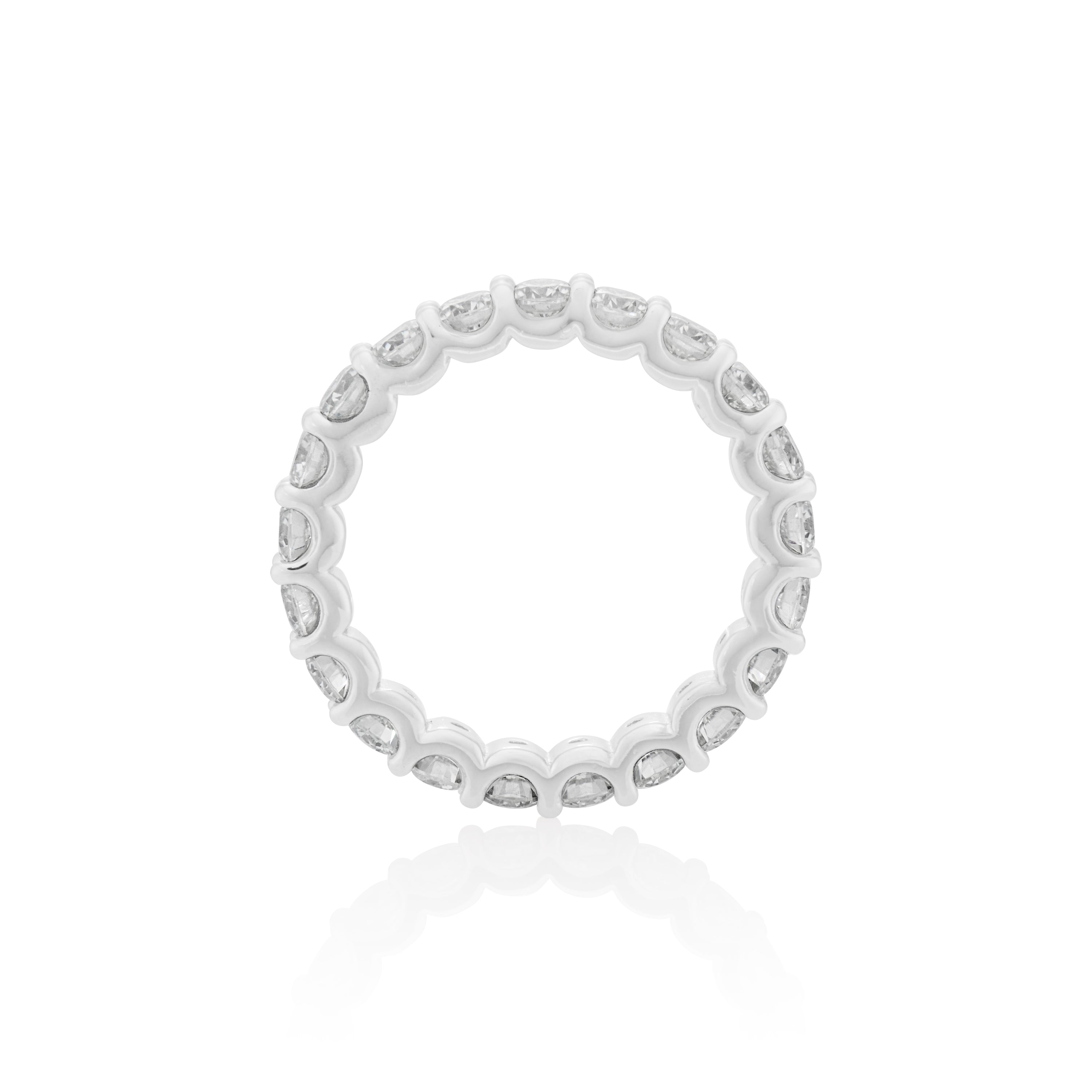 3mm Moissanite Eternity Ring in 925 Sterling Silver - DestGlow