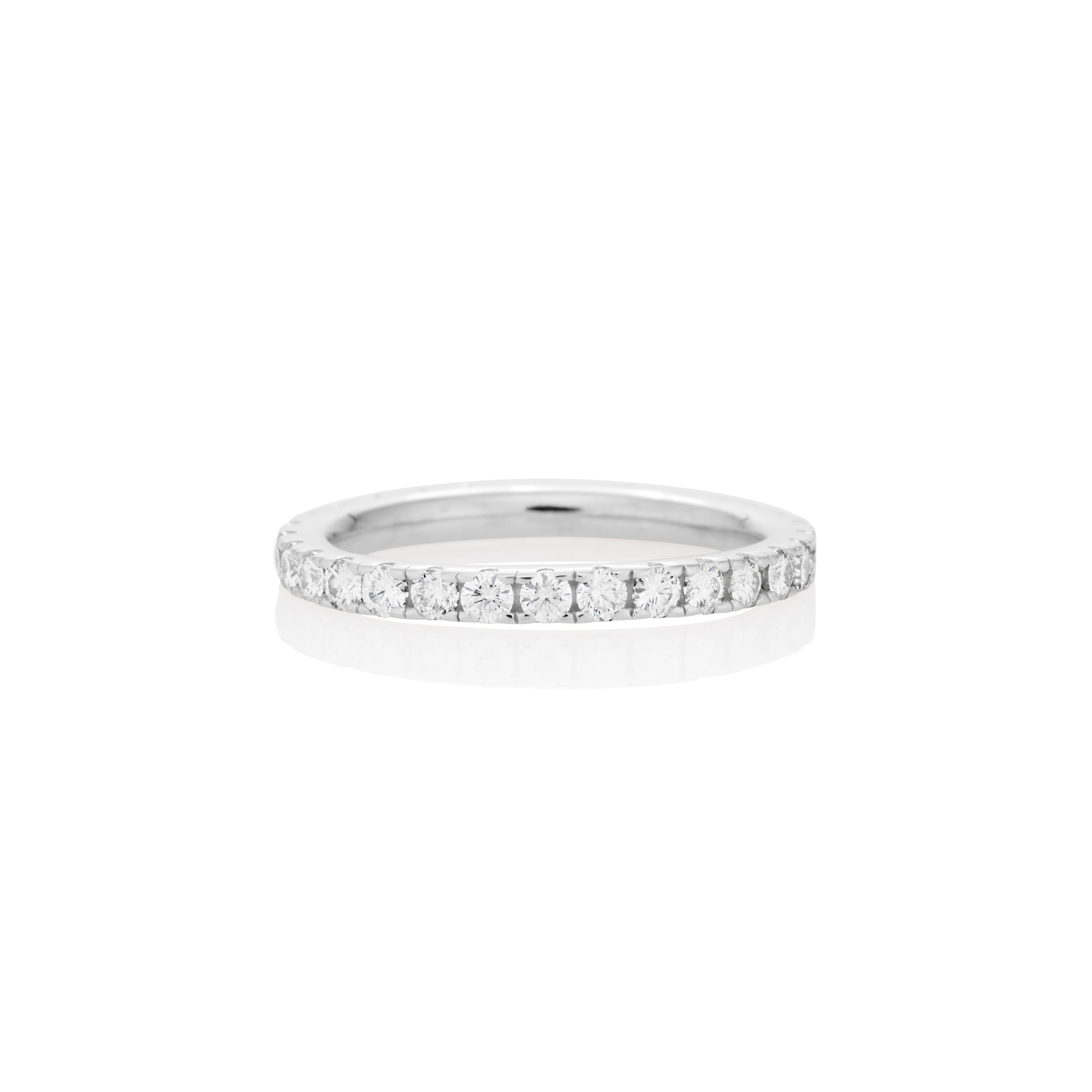 2mm Moissanite Eternity Ring in 925 Sterling Silver - DestGlow