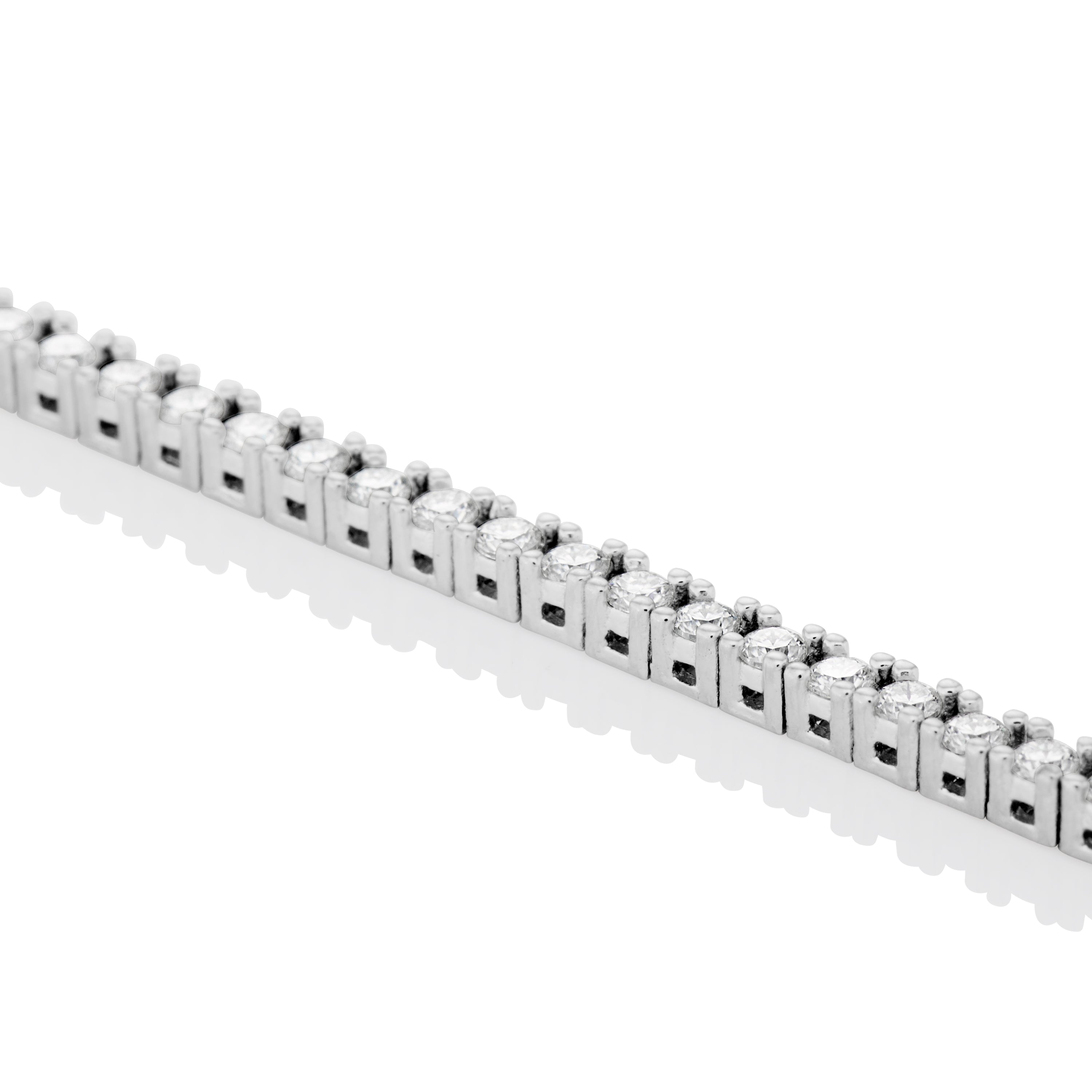 2mm Moissanite Tennis Bracelet in Solid 925 Silver by Jayco Jewelry