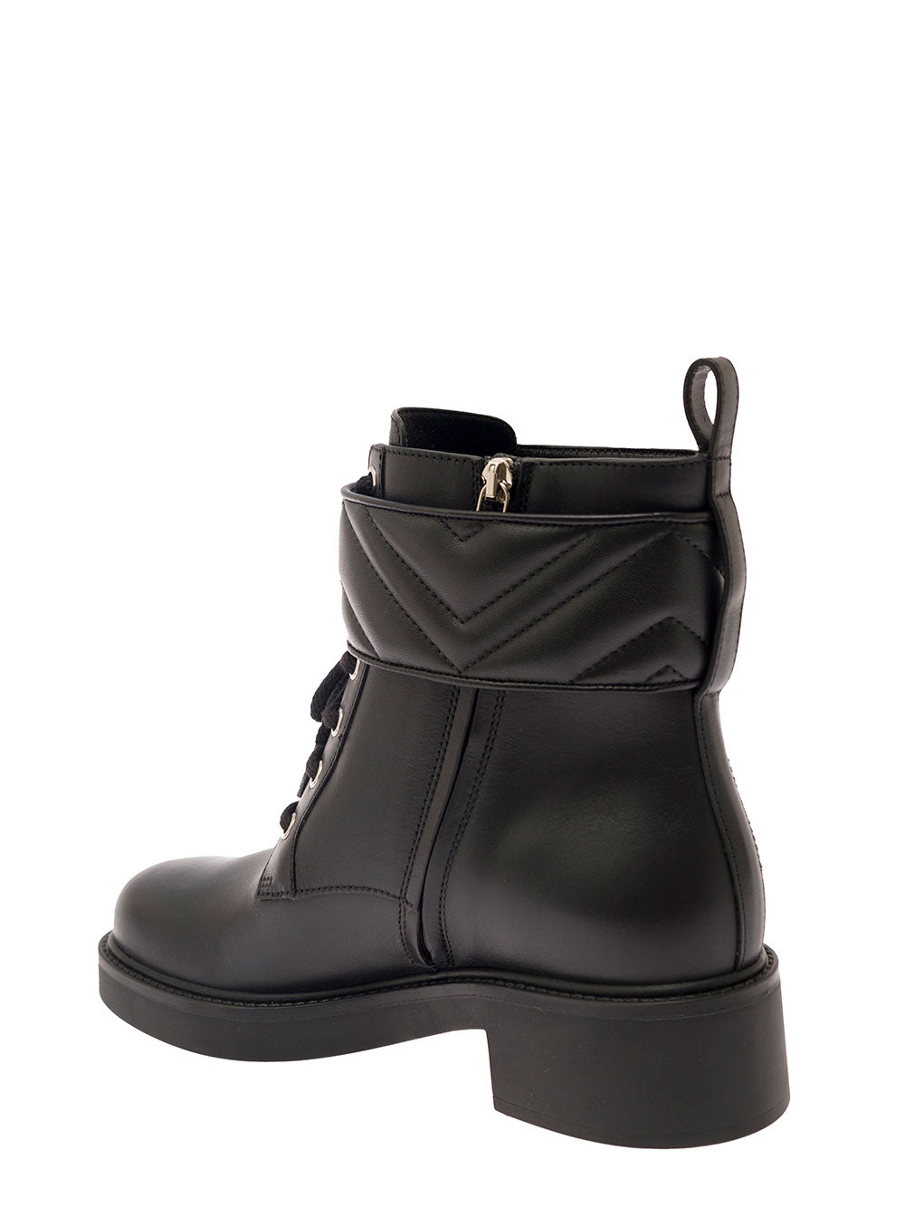 Gucci Women Black Ankle Boot With Double &