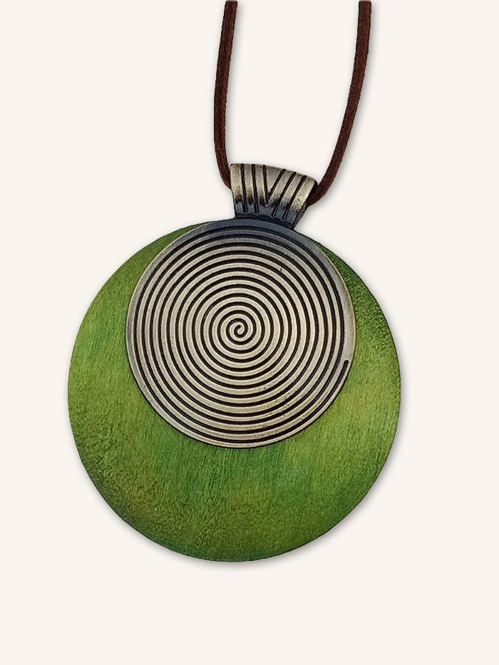 Vintage Wooden Rings Long Necklace DestGlow