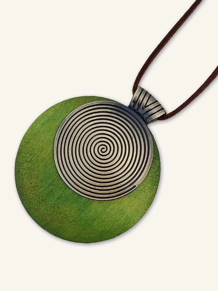 Vintage Wooden Rings Long Necklace DestGlow