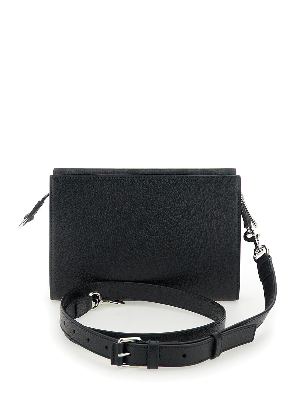 Gucci Men Super Mini Crossbody Bag With Logo Patch In Leather Man by Luosophy