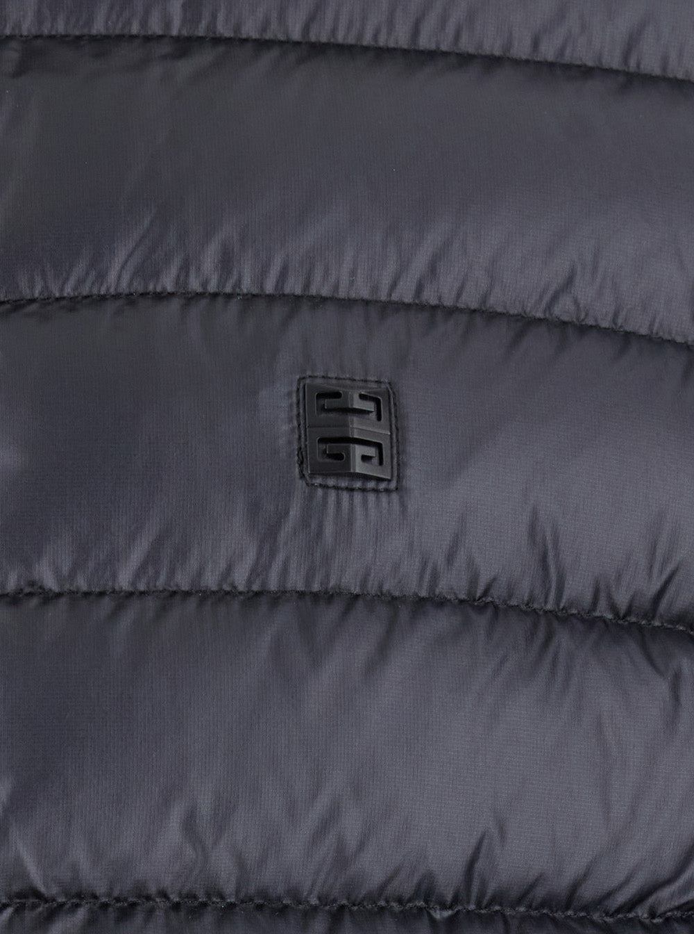 Givenchy Men Black High Neck Down Jacket With Logo Detail In Tech Fabric Man by Luosophy