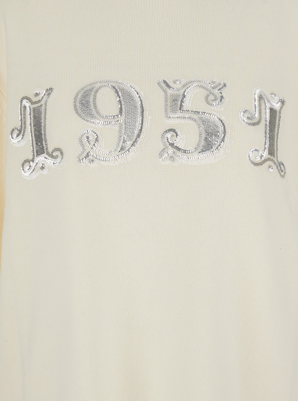 Max Mara Women White Sweater With 1951 Logo In Wool And Cashmere Woman by Luosophy