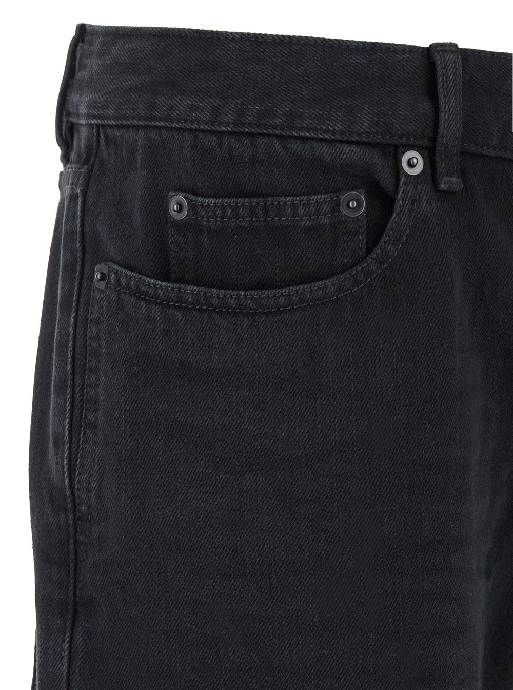 Saint Laurent Men Black Slim Jeans With Logo Patch In Denim Man by Luosophy