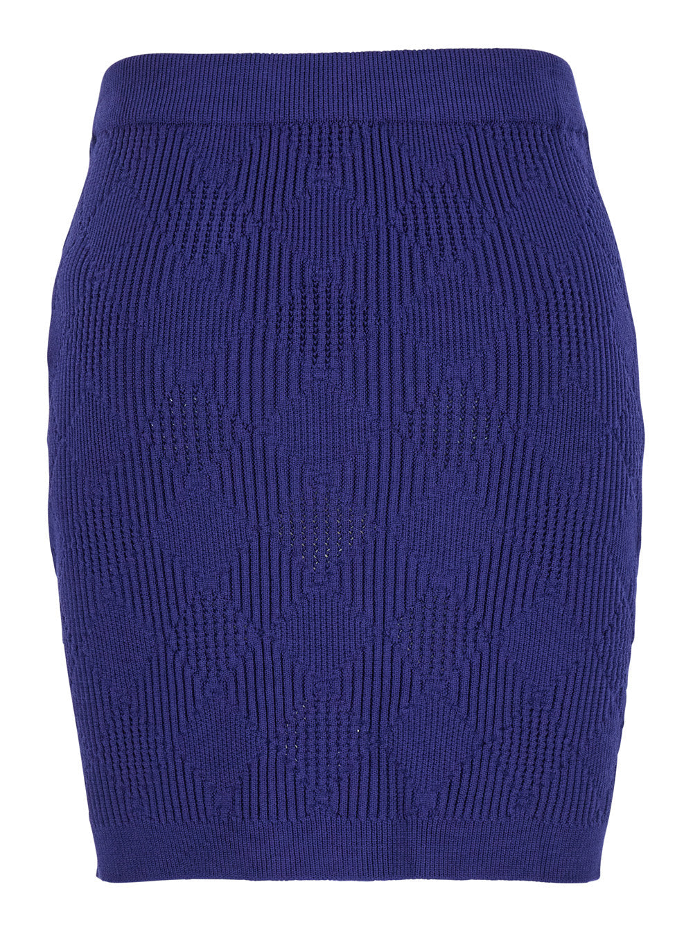 Balmain women blue mini skirt with jewel buttons in viscose blend woma — product image 2