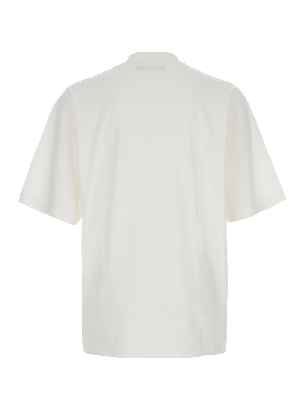 Dolce & Gabbana Men White Oversize T-Shirt With Maxi Logo On The Front In Cotton Man by Luosophy