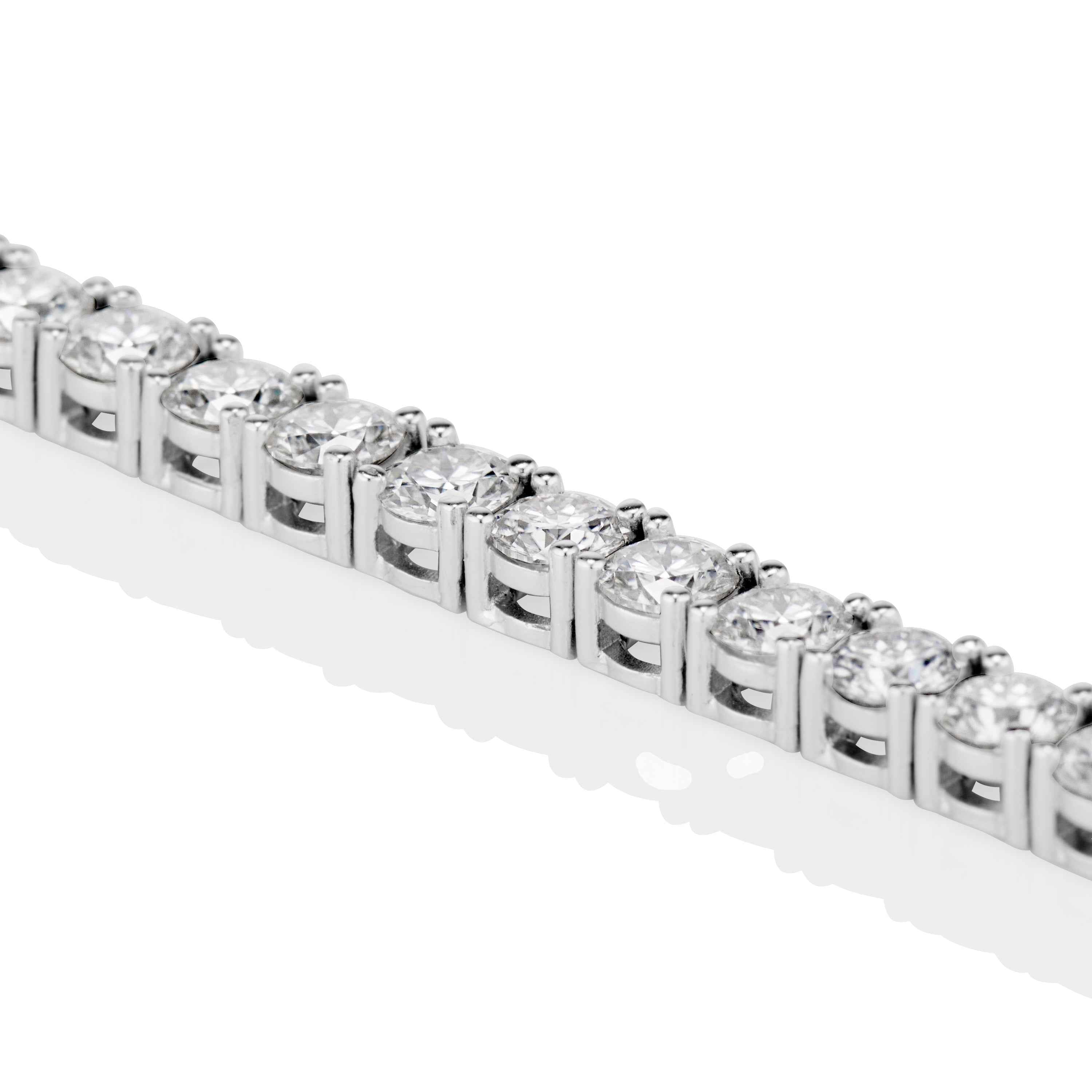 4MM Moissanite Tennis Bracelet in Solid 925 Silver by Jayco Jewelry