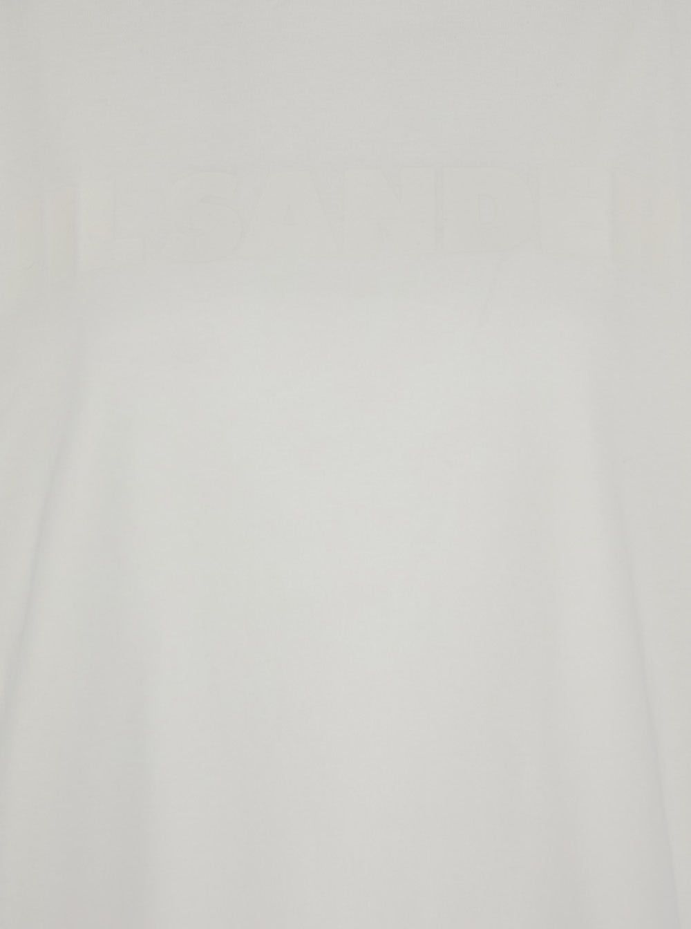 Jil Sander Women White Crewneck T-Shirt With Tonal Logo Print On The Front In Cotton Woman by Luosophy
