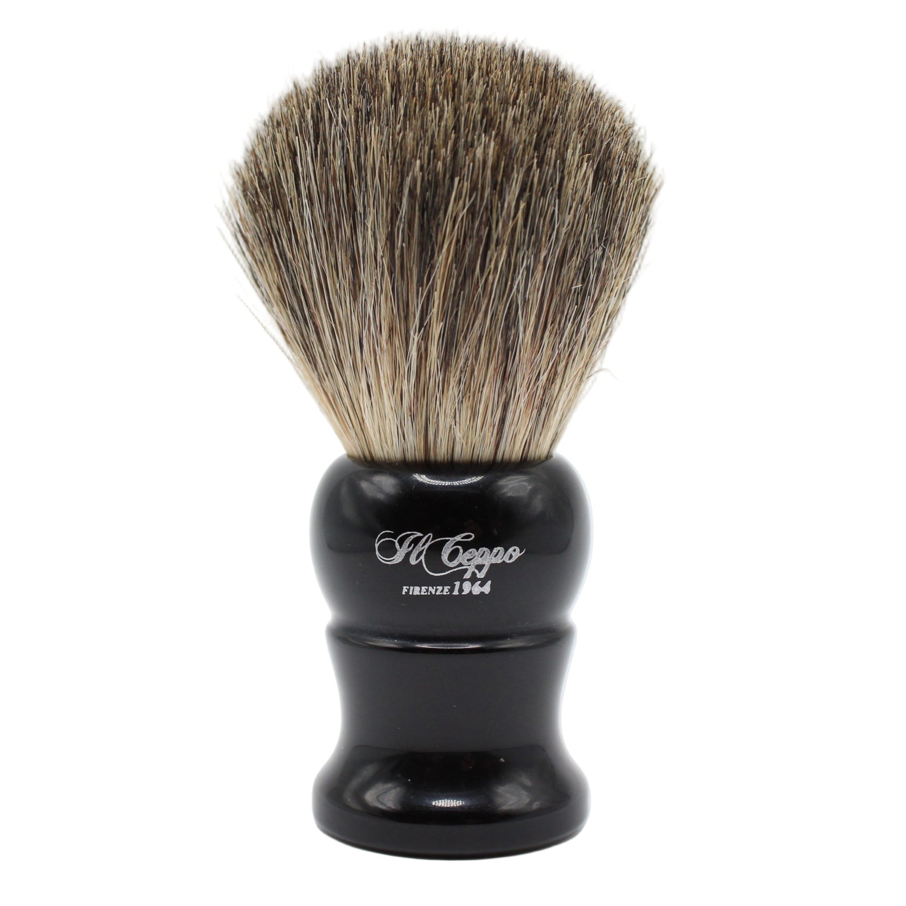 Il Ceppo Black Handle Pure Badger Bristle Shave Brush by Pasteur Pharmacy