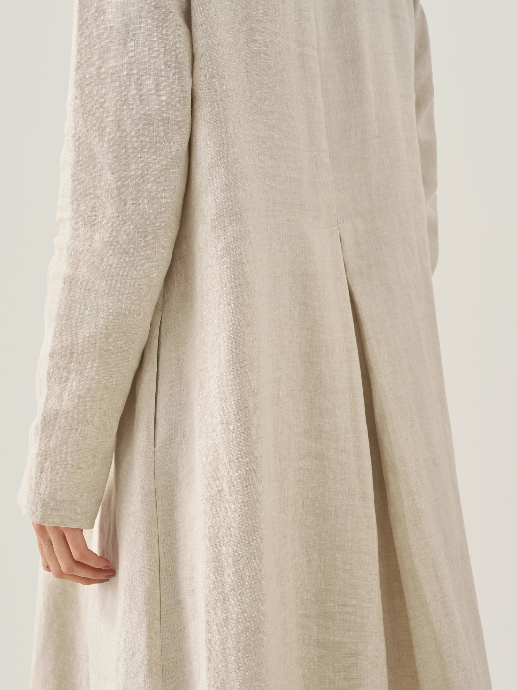 100% Linen Hooded Pullover Maxi Dress REBECCA DestGlow
