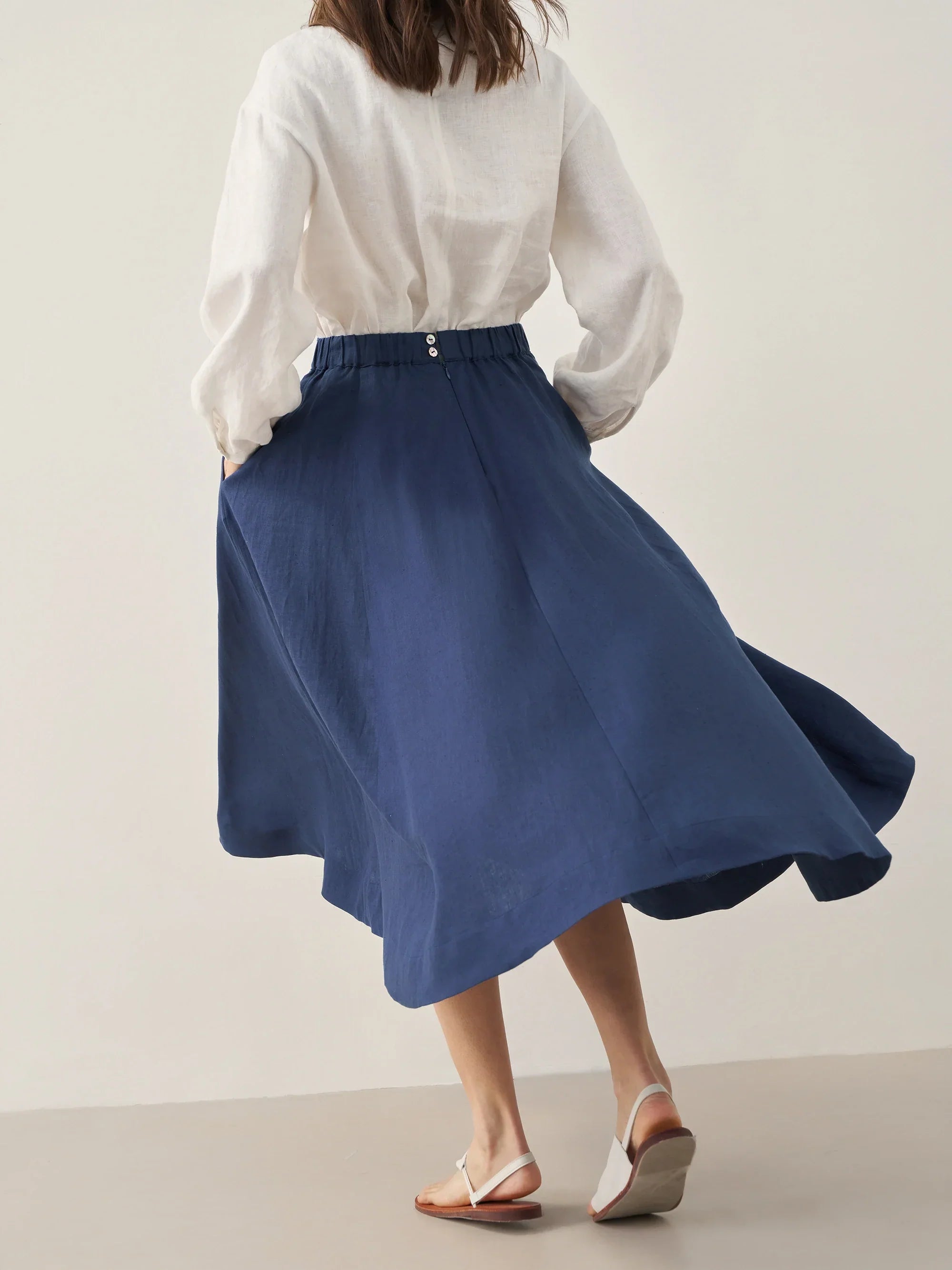 100% Linen A-Line Skirt JEMMA by LINTICO