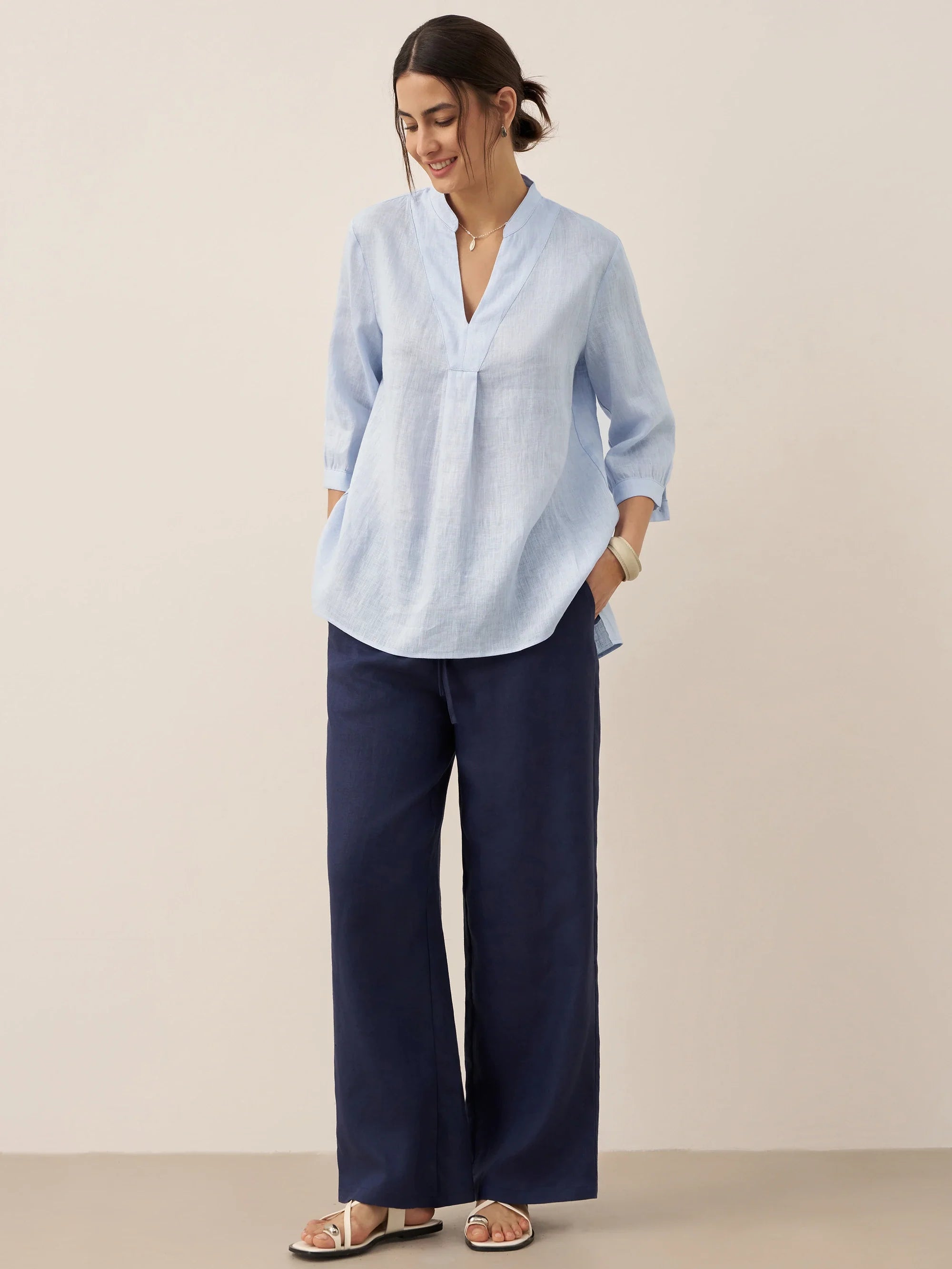 100% Linen Dress Shirt JOANNA DestGlow