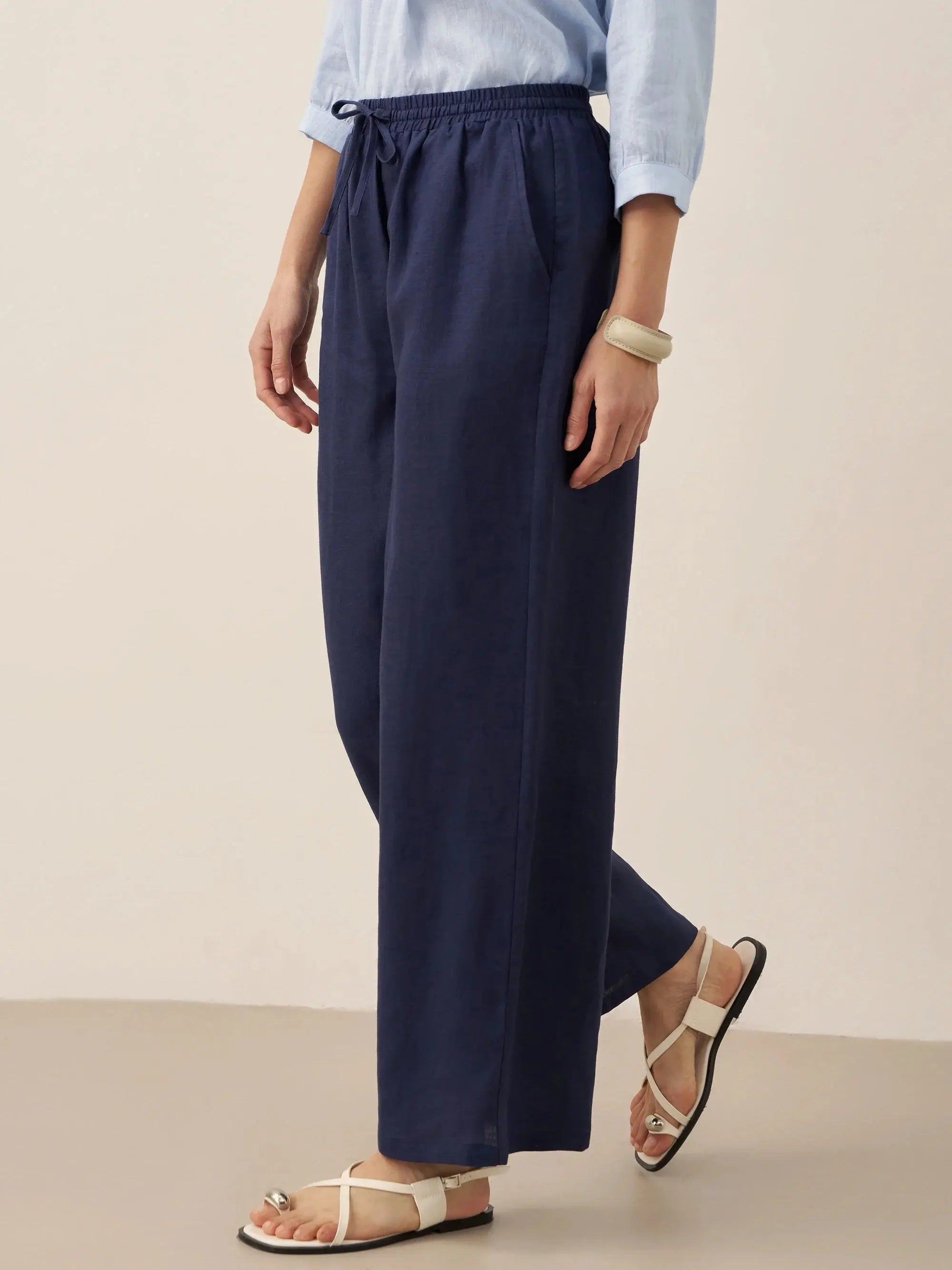 100% Linen Classic Pants LYON DestGlow