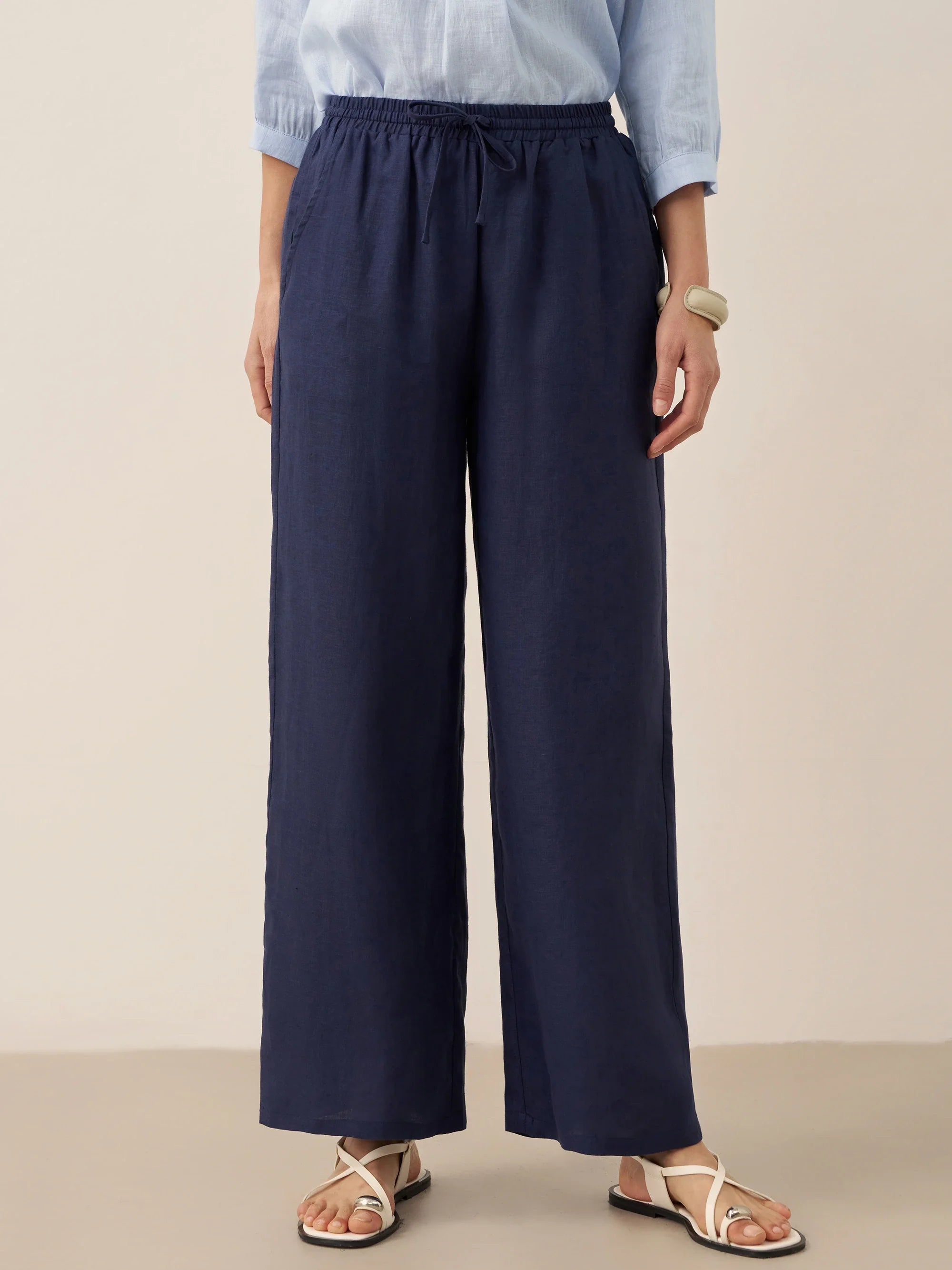 100% Linen Classic Pants LYON DestGlow