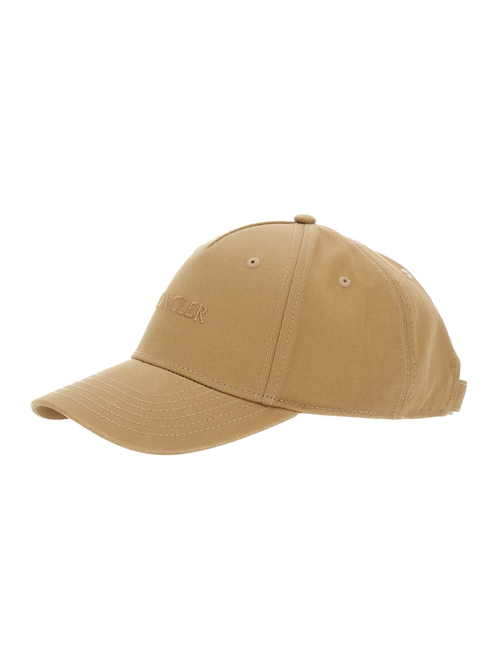 Moncler Women Beige Baseball Cap With Tone On Tone Logo Print In Cotton Woman by Luosophy