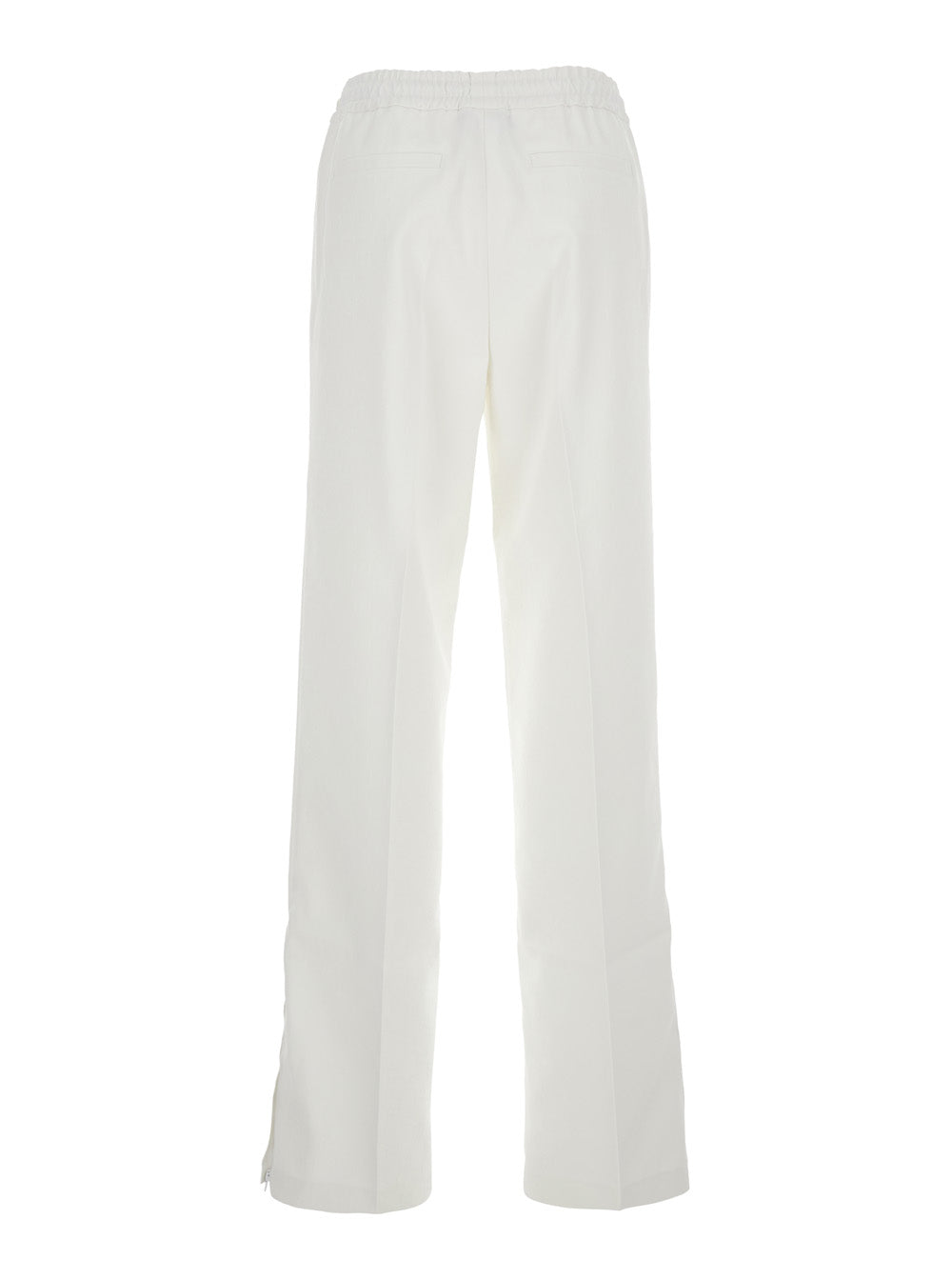 Gucci Women White Pants With Elastic Drawstring Waist In Tech Fabric Woman by Luosophy