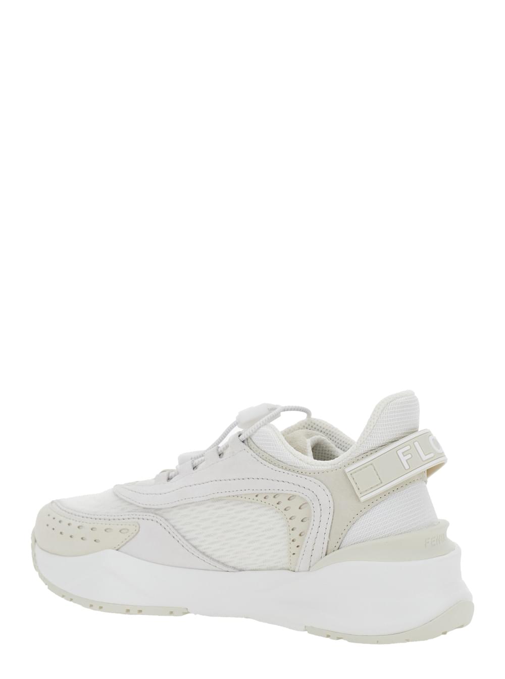 Fendi women flow white sneakers with toggle closure and logo lettering — product image 3