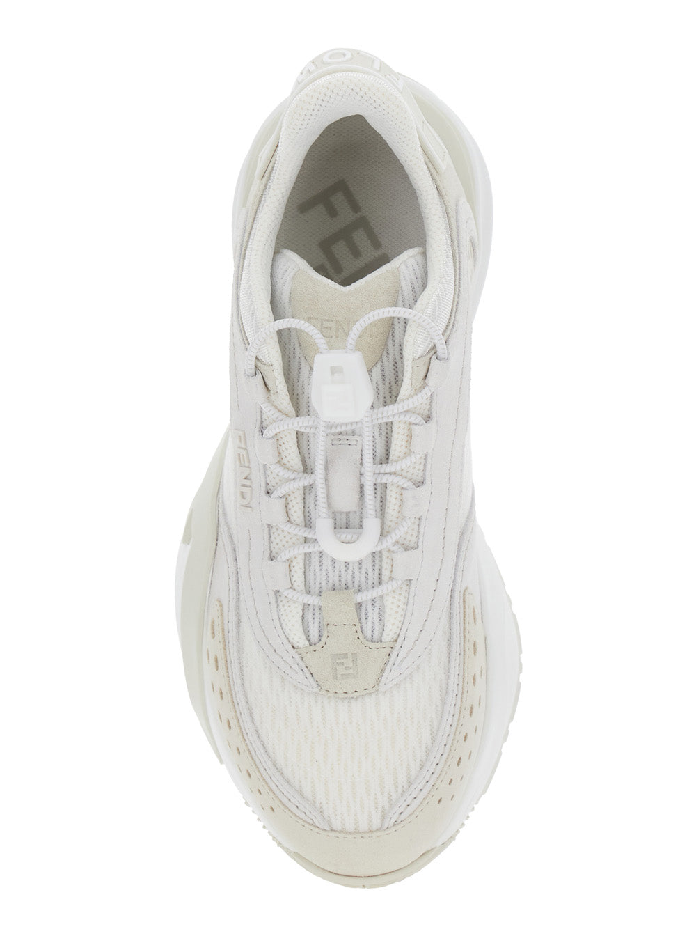 Fendi women flow white sneakers with toggle closure and logo lettering — product image 4