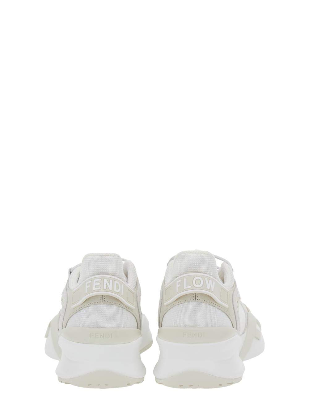 Fendi women flow white sneakers with toggle closure and logo lettering — product image 5