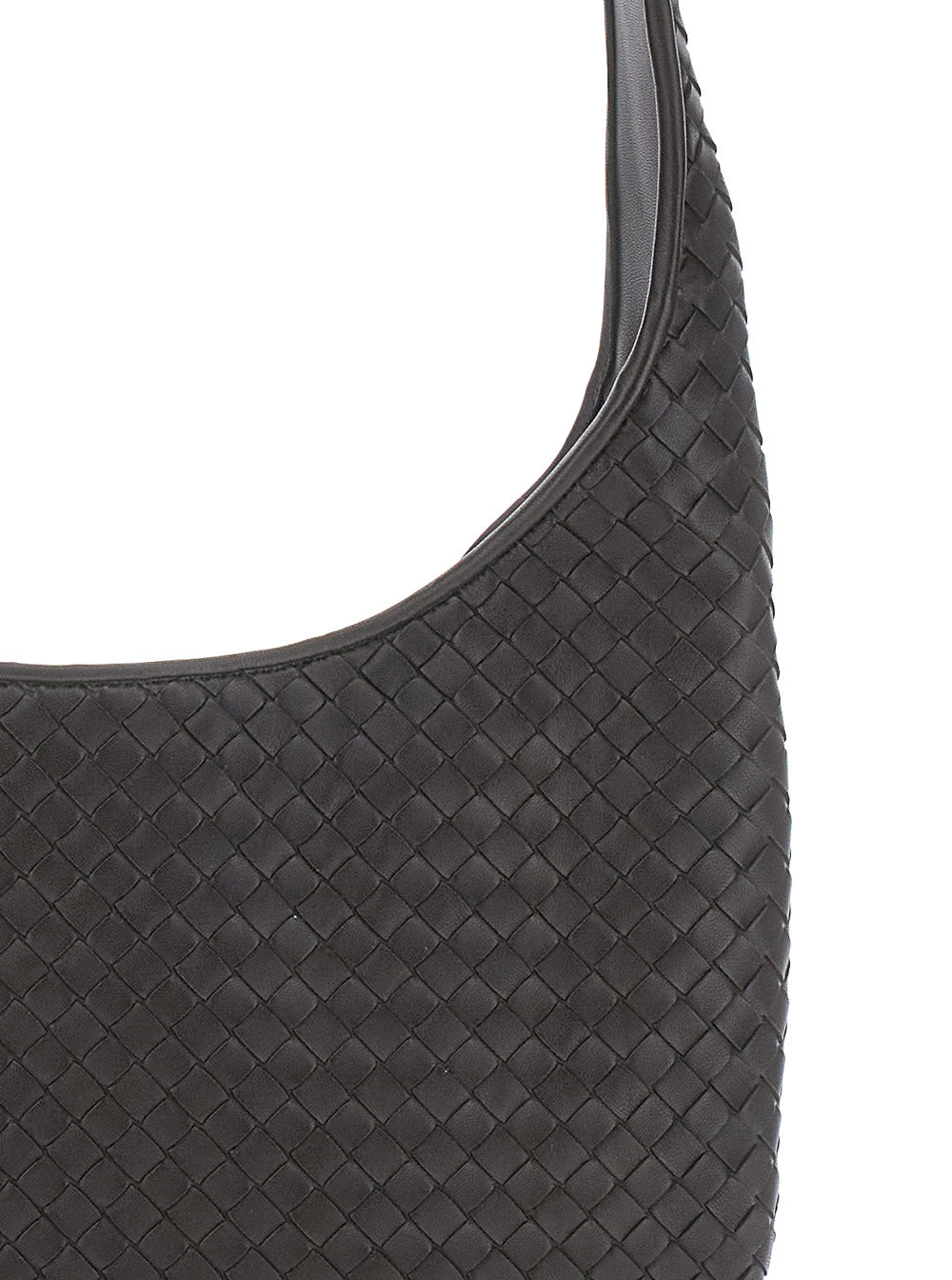 Bottega Veneta Men Brown Crossbody Bag With Top Zip Closure And Intreccio Motif In Leather For Men by Luosophy