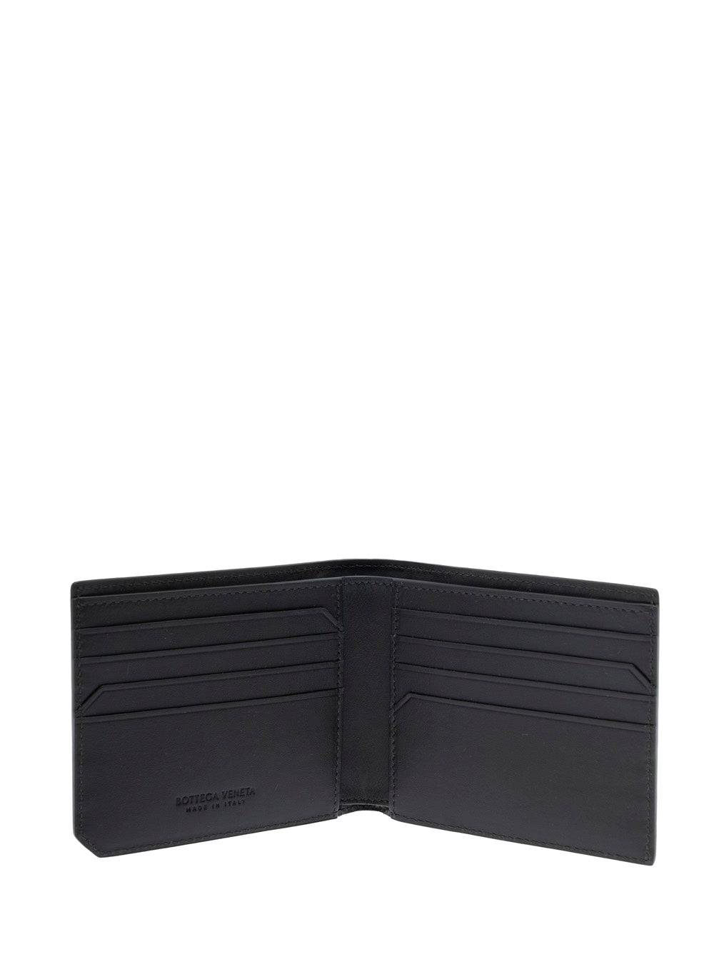 Bottega Veneta Men Green Bi-Fold Wallet With Intrecciato Motif And Embossed Logo Lettering On The Inside In Leather Man by Luosophy