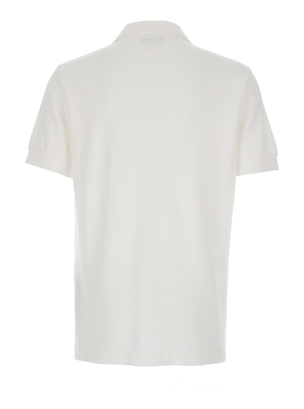 Tom ford men white polo shirt with classic collar in cotton blend man