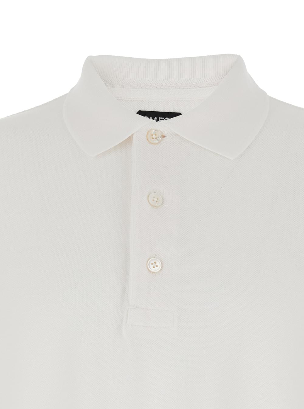 Tom ford men white polo shirt with classic collar in cotton blend man