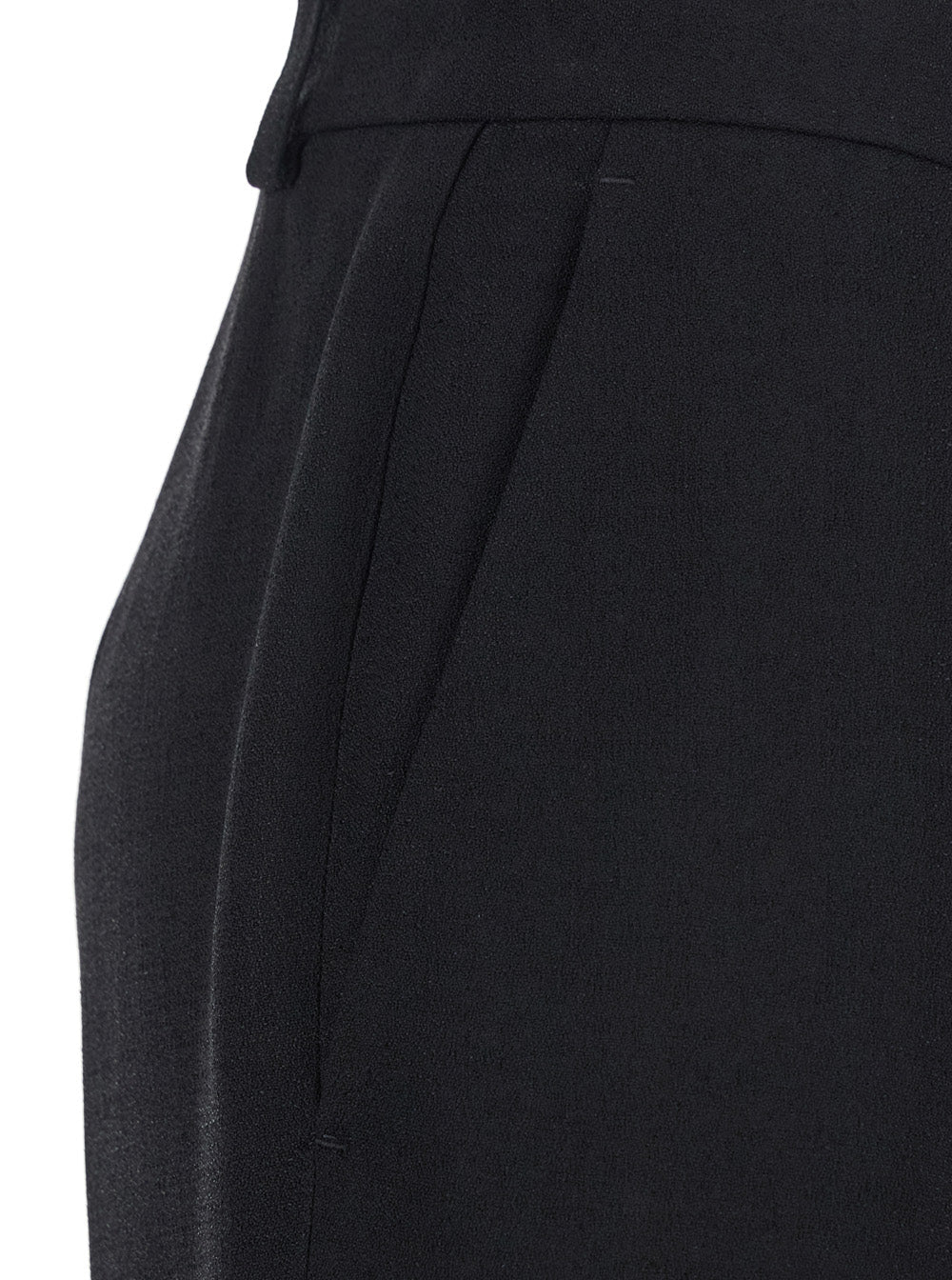 Balenciaga Women Black Pants With Belt Loops And Flared Leg In Viscose Woman by Luosophy
