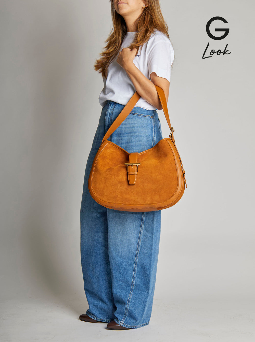 Alexander Mcqueen Women Brown Shoulder Bag With Adjustable Shoulder Strap And T Buckle Closure On The Front In Suede Woman by Luosophy