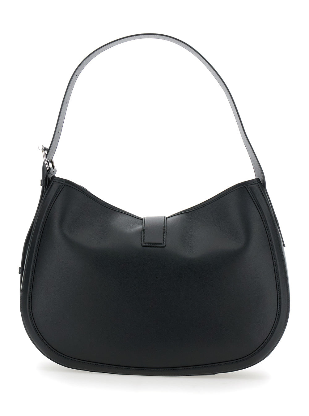 Alexander Mcqueen Women Black Shoulder Bag With Adjustable Shoulder Strap And T Buckle Closure On The Front In Leather Woman by Luosophy