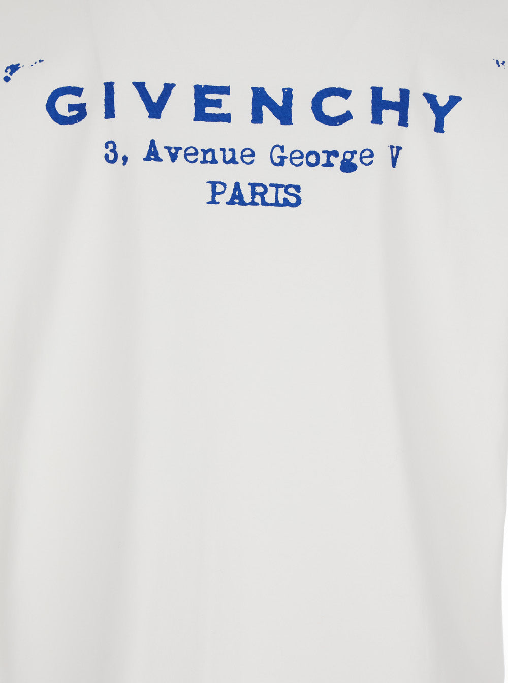 Givenchy Men White Crewneck T-Shirt With Logo Lettering On The Rear In Cotton Man by Luosophy