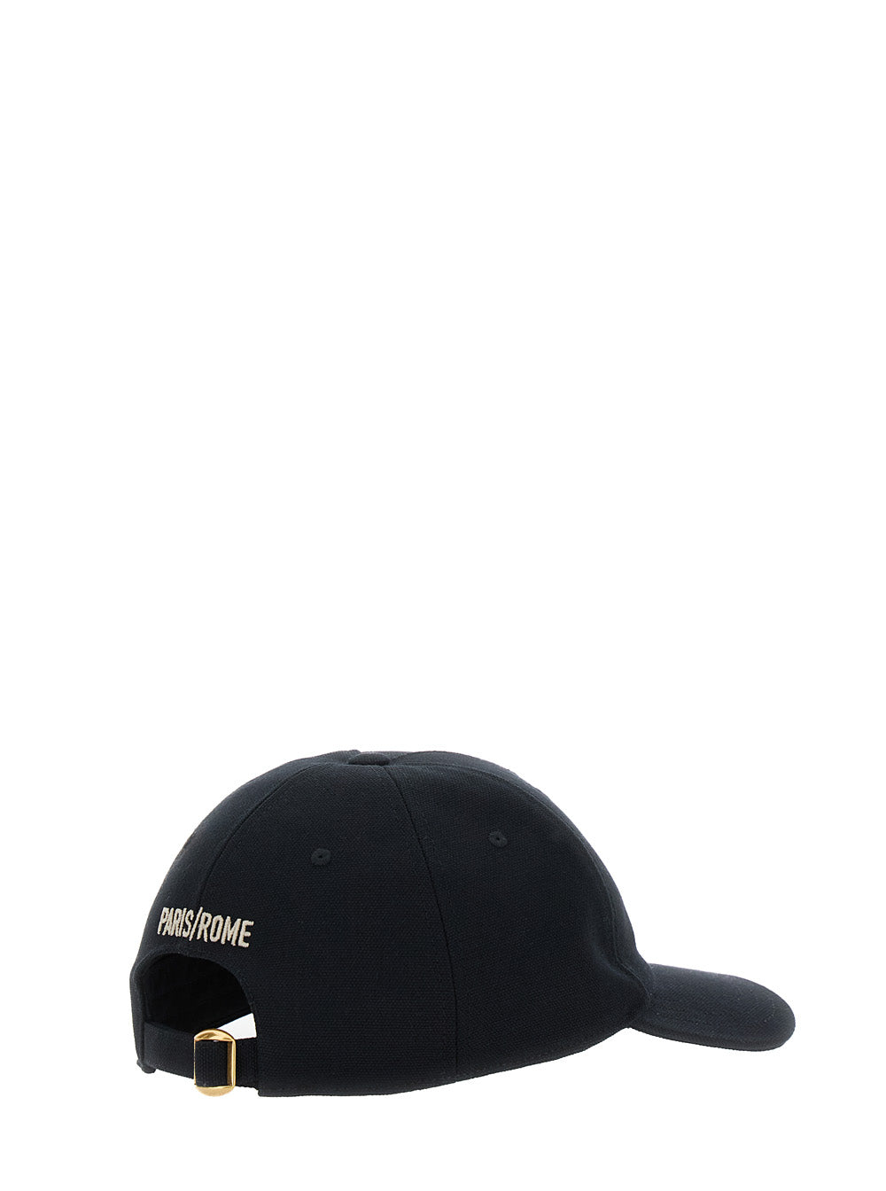 Valentino Garavani Men Black Baseball Cap With Logo Lettering On The Front In Cotton Man by Luosophy