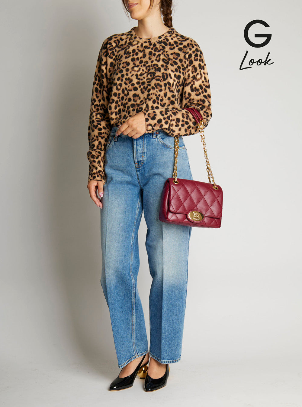 Burberry Women Bordeaux Quilted Crossbody Bag With Ekd Plaque On The Front And Chain-Link Shoulder Strap In Leather Woman by Luosophy