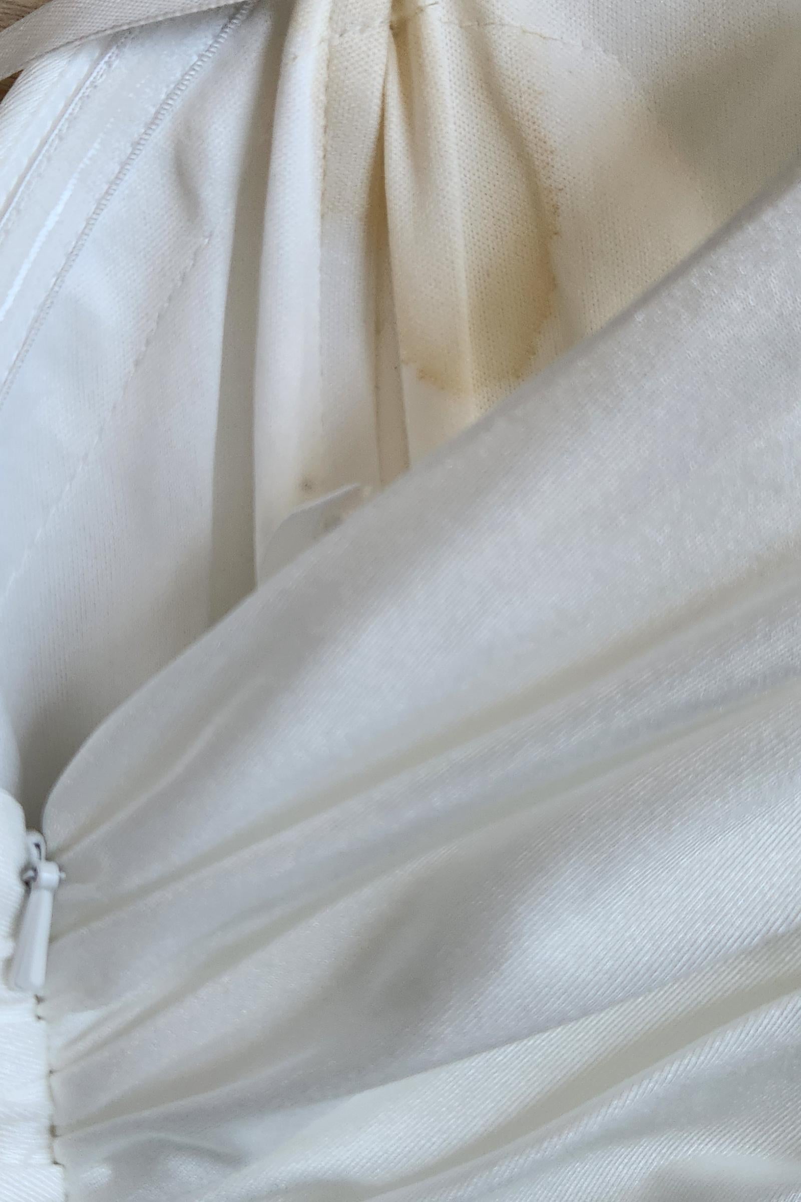 CLEARANCE - Ladivine WN315 Long Draped Off The Shoulder Bridal Gown With Overskirt (Size 10) by DiscountDressShop