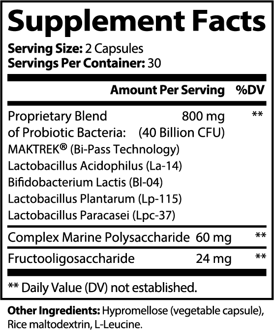 GutVita Pro 40 Billion with Prebiotics