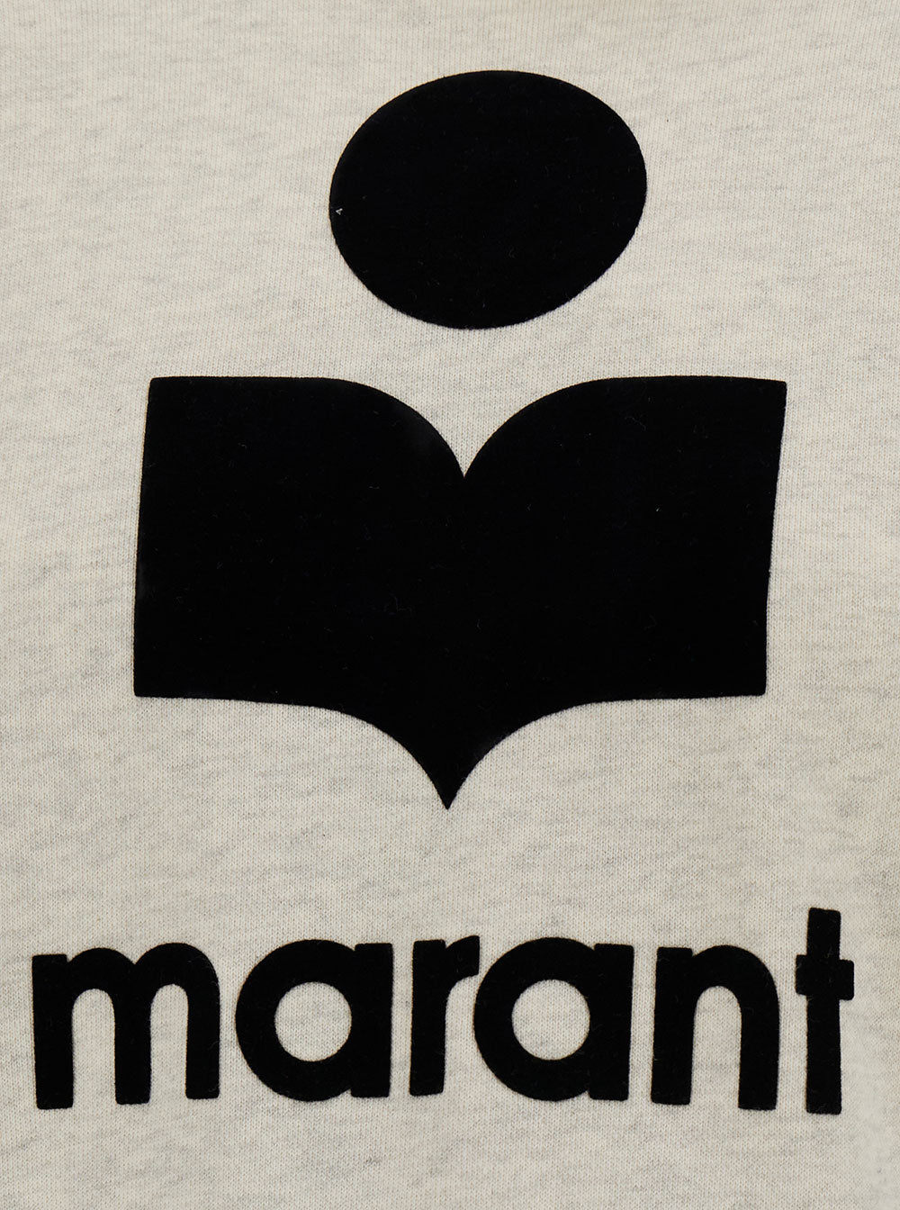 Isabel Marant Etoile Women Hooded Sweatshirt With Tone-On-Tone Logo Print In Cotton Blend White Women by Luosophy