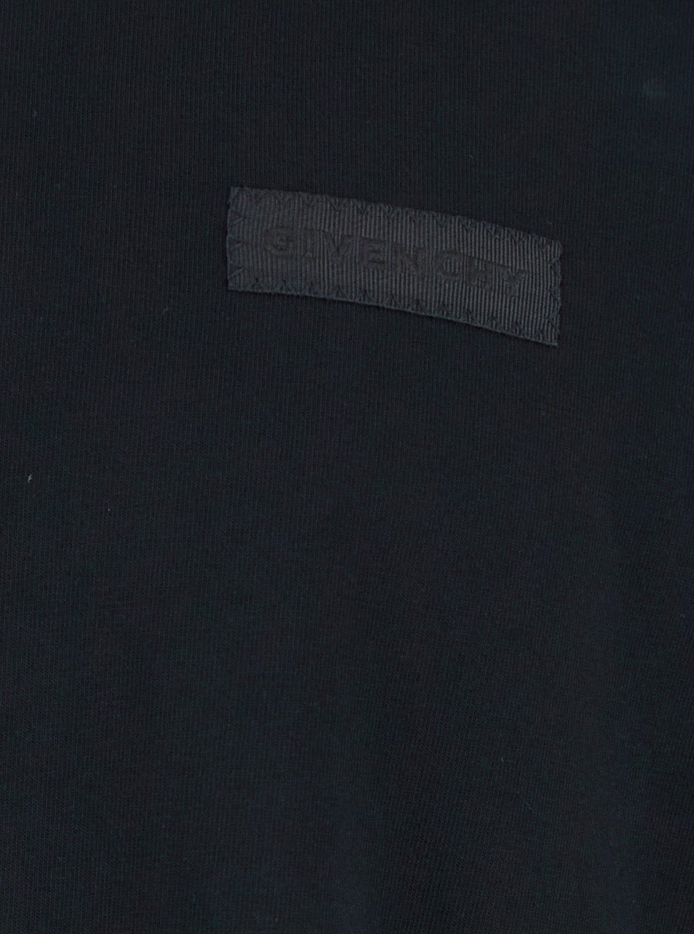 Givenchy Men Black T-Shirt With Logo Patch On The Front In Cotton For Men DestGlow